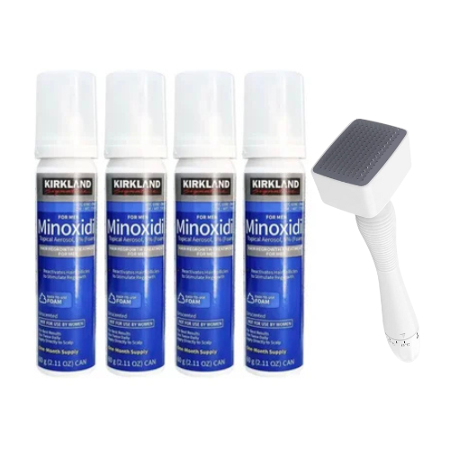 Kirkland Minoxidil Foam 4 Months + 140 Pin Derma Stamp