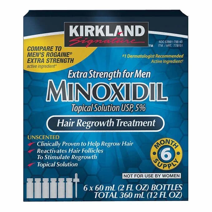 Kirkland Minoxidil Solution – 6 Month Supply - MINOXIDIL SHOP