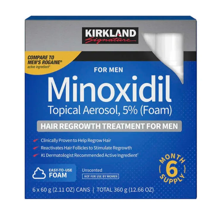 Kirkland 5% Minoxidil Foam – Men’s Hair Regrowth, 6 Month