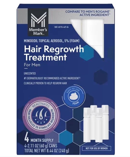 Member's Mark 5% Minoxidil Foam – 4 Month Supply - MINOXIDIL SHOP